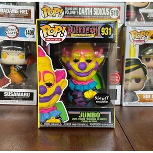 Funko Pop! Killer Klowns Jumbo (Black Light) #931 Spirit Exclusive